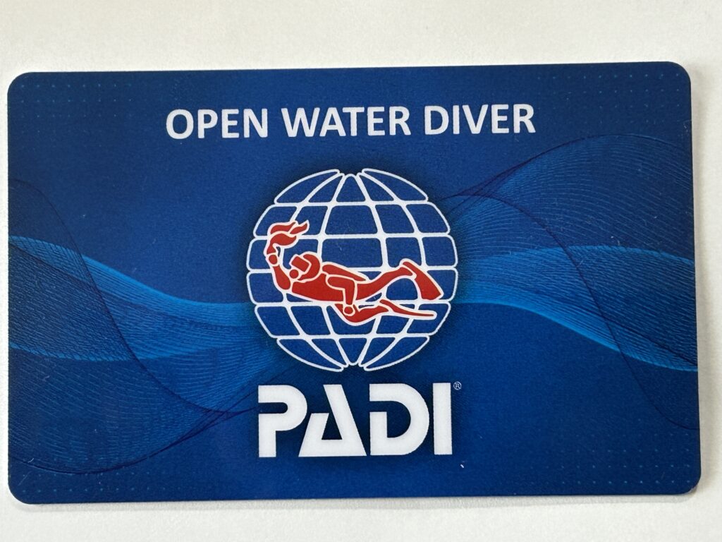 PADIオープンウォーター取得
